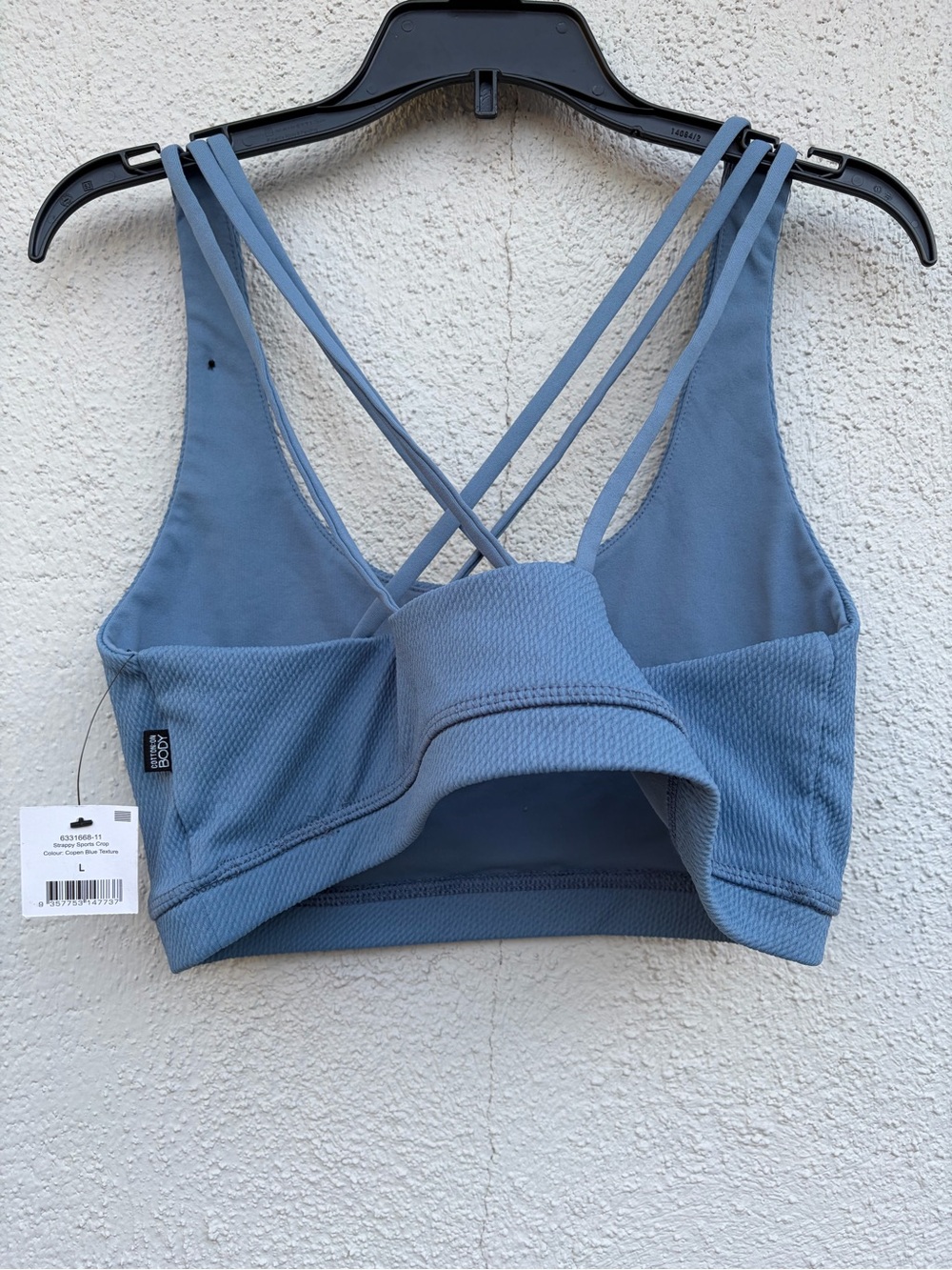 Cotton On: Body Blue Crossback Ribbed Sports Bra women’s Size L - Picture 9 of 11